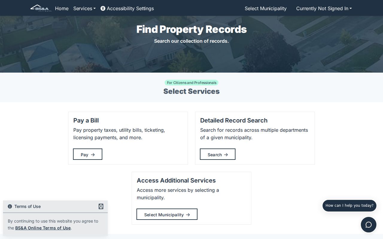 Wayne County residents directory municipal BS and A property assessment search